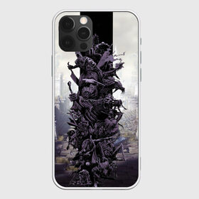 Чехол для iPhone 12 Pro Max с принтом Dark Souls Boss Collaboration в Петрозаводске, Силикон |  | Тематика изображения на принте: boss | dark souls | demons | skull | демоны | кости | темные души | черепа