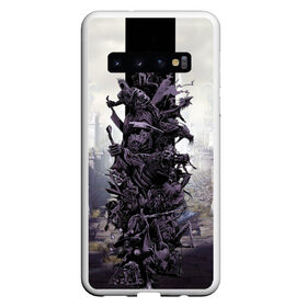 Чехол для Samsung Galaxy S10 с принтом Dark Souls Boss Collaboration в Петрозаводске, Силикон | Область печати: задняя сторона чехла, без боковых панелей | boss | dark souls | demons | skull | демоны | кости | темные души | черепа