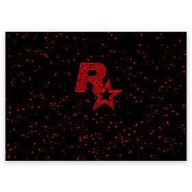 Поздравительная открытка с принтом Rockstar в Петрозаводске, 100% бумага | плотность бумаги 280 г/м2, матовая, на обратной стороне линовка и место для марки
 | auto | dead | grand | gta | gta5 | rdr | red | redemption | rockstar | theft | рокстар