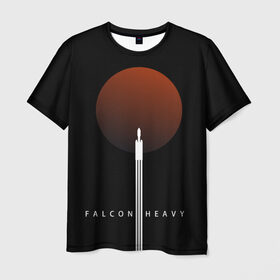 Мужская футболка 3D с принтом Falcon Heavy в Петрозаводске, 100% полиэфир | прямой крой, круглый вырез горловины, длина до линии бедер | Тематика изображения на принте: falcon heavy | ilon mask | spacex | tesla | tesla roadster | илон маск | спейс икс | спейс экс | тесла | тесла родстер