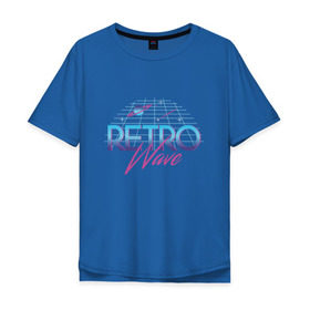 Мужская футболка хлопок Oversize с принтом Retrowave Spacetraveling в Петрозаводске, 100% хлопок | свободный крой, круглый ворот, “спинка” длиннее передней части | 80s | etro | retrowave | spacesynth | synthwave | ретровейве