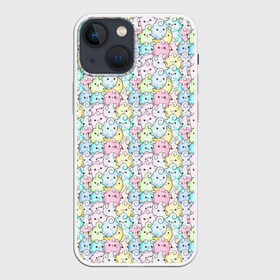 Чехол для iPhone 13 mini с принтом Kawaii night в Петрозаводске,  |  | anime | cute | kawaii | manga | moon | night | nya | star | sticker | stickerbombing | sweet | аниме | звезда | кавай | луна | милый | ночь | стикер | стикербомбинг