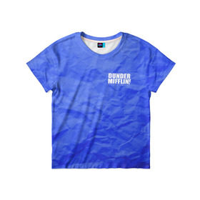 Детская футболка 3D с принтом Dunder Mifflin Paper Company в Петрозаводске, 100% гипоаллергенный полиэфир | прямой крой, круглый вырез горловины, длина до линии бедер, чуть спущенное плечо, ткань немного тянется | 