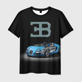 Мужская футболка 3D с принтом Bugatti в Петрозаводске, 100% полиэфир | прямой крой, круглый вырез горловины, длина до линии бедер | autosport | bugatti | dark | design | italy | speed | sportcar | streetracing | автомобиль | автоспорт | гонка | дизайн | италия | конюшня | красота | престиж | скорость | спорткар | стритрейсинг | тачка | точило | черный