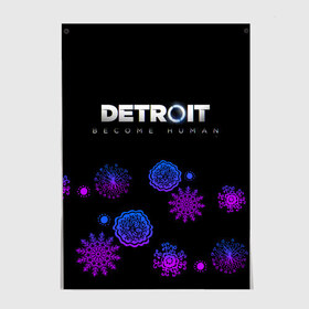 Постер с принтом Новогодний Detroit: Become human в Петрозаводске, 100% бумага
 | бумага, плотность 150 мг. Матовая, но за счет высокого коэффициента гладкости имеет небольшой блеск и дает на свету блики, но в отличии от глянцевой бумаги не покрыта лаком | 