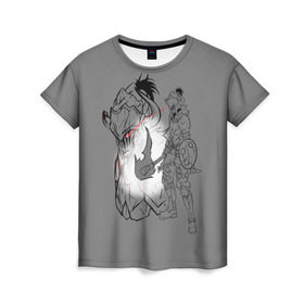 Женская футболка 3D с принтом Goblin Slayer в Петрозаводске, 100% полиэфир ( синтетическое хлопкоподобное полотно) | прямой крой, круглый вырез горловины, длина до линии бедер | Тематика изображения на принте: 
