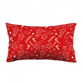 Подушка 3D антистресс с принтом Новогоднее настроение RED в Петрозаводске, наволочка — 100% полиэстер, наполнитель — вспененный полистирол | состоит из подушки и наволочки на молнии | настроение | новый год | печенье | подарки