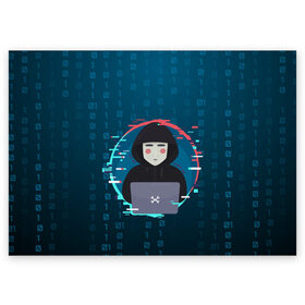 Поздравительная открытка с принтом Anonymous hacker в Петрозаводске, 100% бумага | плотность бумаги 280 г/м2, матовая, на обратной стороне линовка и место для марки
 | Тематика изображения на принте: anonymous | hacker | it | аноним | взлом | компьютер | ноутбук | программист | хакер