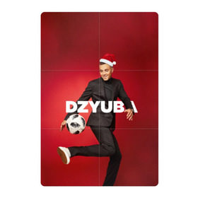 Магнитный плакат 2Х3 с принтом Новогодний Дзюба в Петрозаводске, Полимерный материал с магнитным слоем | 6 деталей размером 9*9 см | new yaer | артем дзюба | дзюба | зима футбол | новый год | новый год футбол | футбол | футбол новый год