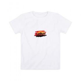 Детская футболка хлопок с принтом Red Dead Redemption 2 T-Shirt в Петрозаводске, 100% хлопок | круглый вырез горловины, полуприлегающий силуэт, длина до линии бедер | 