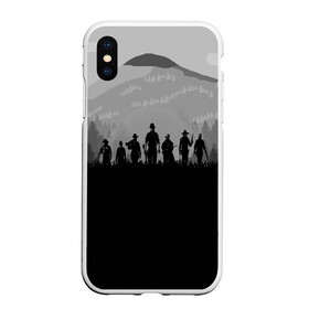 Чехол для iPhone XS Max матовый с принтом Red Dead Redemption в Петрозаводске, Силикон | Область печати: задняя сторона чехла, без боковых панелей | game | red dead | red dead redemption 2 | redemption 2 | rockstar games | бандиты | дикий запад | игры | ковбои | оружие