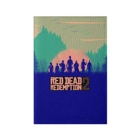 Обложка для паспорта матовая кожа с принтом Red Dead Redemption 2 в Петрозаводске, натуральная матовая кожа | размер 19,3 х 13,7 см; прозрачные пластиковые крепления | 