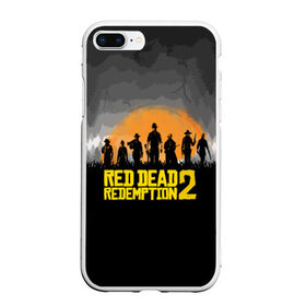 Чехол для iPhone 7Plus/8 Plus матовый с принтом RED DEAD REDEMPTION 2 в Петрозаводске, Силикон | Область печати: задняя сторона чехла, без боковых панелей | dead | game | red dead redemption 2 | redemption 2 | rockstar games | бандиты | дикий запад | игры | ковбои | оружие