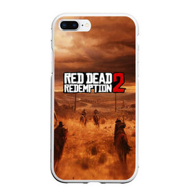 Чехол для iPhone 7Plus/8 Plus матовый с принтом RED DEAD REDEMPTION 2 в Петрозаводске, Силикон | Область печати: задняя сторона чехла, без боковых панелей | game | red dead | red dead redemption 2 | redemption 2 | rockstar games | бандиты | дикий запад | игры | ковбои | оружие