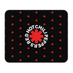 Коврик для мышки прямоугольный с принтом Red Hot Chili Peppers в Петрозаводске, натуральный каучук | размер 230 х 185 мм; запечатка лицевой стороны | chili | cross | hot | logo | music | peppers | red | red hot chili peppers | rhcp | rock | star | symbol | звезда | звездочка | красная | красный | крест | логотип | музыка | перцы | рок | символ | цветок | цветочек | чили