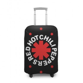Чехол для чемодана 3D с принтом Red Hot Chili Peppers в Петрозаводске, 86% полиэфир, 14% спандекс | двустороннее нанесение принта, прорези для ручек и колес | chili | cross | hot | logo | music | peppers | red | red hot chili peppers | rhcp | rock | star | symbol | звезда | звездочка | красная | красный | крест | логотип | музыка | перцы | рок | символ | цветок | цветочек | чили