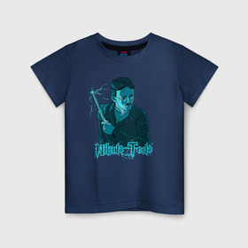 Детская футболка хлопок с принтом Никола Тесла в Петрозаводске, 100% хлопок | круглый вырез горловины, полуприлегающий силуэт, длина до линии бедер | известная личность | надпись | никола тесла | пародия | портрет | свет | текст | ток | физик | электричество