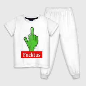 Детская пижама хлопок с принтом Fucktus в Петрозаводске, 100% хлопок |  брюки и футболка прямого кроя, без карманов, на брюках мягкая резинка на поясе и по низу штанин
 | cactus | you | аргументы | иголки | кактус | колючий | растение