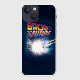 Чехол для iPhone 13 mini с принтом Back to the future_8 в Петрозаводске,  |  | back to the future | doc | emmet brown | marty mcfly | док | культовое кино | марти макфлай | путешествия во времени | роберт земекис | эйнштейн | эммет браун