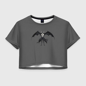 Женская футболка Cropp-top с принтом Ulquiorra Cifer в Петрозаводске, 100% полиэстер | круглая горловина, длина футболки до линии талии, рукава с отворотами | 