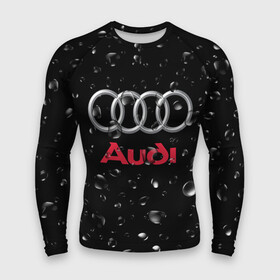 Мужской рашгард 3D с принтом AUDI под Дождём в Петрозаводске,  |  | audi | auto | logo | moto | symbol | авто | автомобили | автомобилисту | автомобильная | ауди | гонки | дождь | знак | капли | лого | логотип | марка | машина | машинки | машины | мото | мотоцикл | символ | тюнинг