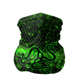 Бандана-труба 3D с принтом RAZER в Петрозаводске, 100% полиэстер, ткань с особыми свойствами — Activecool | плотность 150‒180 г/м2; хорошо тянется, но сохраняет форму | 101 | brand | company | gamer | green | logo | mamba | naga | player | razer | rzr | snake | бренд | железо | зеленый | змея | компания | лого | рейзер | софт