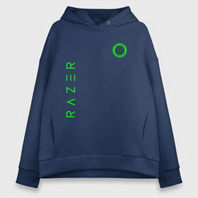 Женское худи Oversize хлопок с принтом RAZER в Петрозаводске, френч-терри — 70% хлопок, 30% полиэстер. Мягкий теплый начес внутри —100% хлопок | боковые карманы, эластичные манжеты и нижняя кромка, капюшон на магнитной кнопке | 101 | brand | company | gamer | green | logo | mamba | naga | player | razer | rzr | snake | бренд | железо | зеленый | змея | компания | лого | рейзер | софт