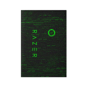 Обложка для паспорта матовая кожа с принтом RAZER в Петрозаводске, натуральная матовая кожа | размер 19,3 х 13,7 см; прозрачные пластиковые крепления | 101 | brand | company | gamer | green | logo | mamba | naga | player | razer | rzr | snake | бренд | железо | зеленый | змея | компания | лого | рейзер | софт