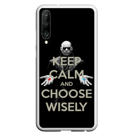 Чехол для Honor P30 с принтом Keep calm and choose wisely в Петрозаводске, Силикон | Область печати: задняя сторона чехла, без боковых панелей | art | film | keep calm | matrix | neo | ttdwakeupneo | выбирай с умом | выбор | кип калм | красная | матрица | морфиус | нео | пилюли | реальность | руки | синяя | тринити | черный