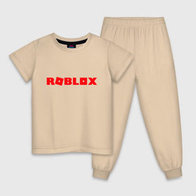 Детская пижама хлопок с принтом Roblox Logo в Петрозаводске, 100% хлопок |  брюки и футболка прямого кроя, без карманов, на брюках мягкая резинка на поясе и по низу штанин
 | logo | roblox | лого | логотип | надпись | роблокс