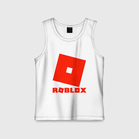 Детская майка хлопок с принтом Roblox Logo в Петрозаводске,  |  | logo | roblox | лого | логотип | надпись | роблокс