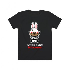 Детская футболка хлопок с принтом Save The Planet в Петрозаводске, 100% хлопок | круглый вырез горловины, полуприлегающий силуэт, длина до линии бедер | 