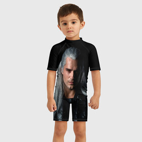 Детский купальный костюм 3D с принтом The Witcher. Geralt of Rivia в Петрозаводске, Полиэстер 85%, Спандекс 15% | застежка на молнии на спине | andrzej | cavill | ciri | cirilla | geralt | henry | netflix | rivia | sapkowski | witcher | yennefer | анджей | ведьмак | генри | геральт | йеннифэр | кавилл | ривия | сапковский | цири | цирилла