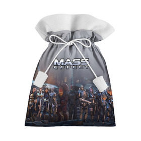 Подарочный 3D мешок с принтом Mass Effect в Петрозаводске, 100% полиэстер | Размер: 29*39 см | Тематика изображения на принте: amdromeda initiative | andromeda | game | gun | hemet | n7 | rifle | ryder | soldier | space | star | weapon