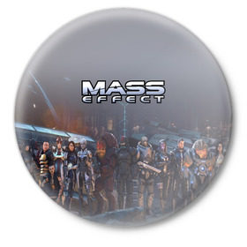 Значок с принтом Mass Effect в Петрозаводске,  металл | круглая форма, металлическая застежка в виде булавки | amdromeda initiative | andromeda | game | gun | hemet | n7 | rifle | ryder | soldier | space | star | weapon