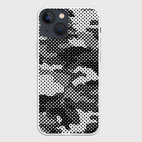 Чехол для iPhone 13 mini с принтом Черный камуфляж в Петрозаводске,  |  | камуфляж | милитари | стиль | тренд | узор