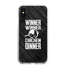 Чехол для iPhone XS Max матовый с принтом Winner Winner Chicken Dinner в Петрозаводске, Силикон | Область печати: задняя сторона чехла, без боковых панелей | battle | battlegrounds | player | pubg | royale | unknowns | битва | игра | королевская | пабг | пубг