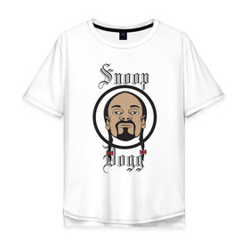 Мужская футболка хлопок Oversize с принтом Снуп Дог | Snoop Dogg в Петрозаводске, 100% хлопок | свободный крой, круглый ворот, “спинка” длиннее передней части | Тематика изображения на принте: 
