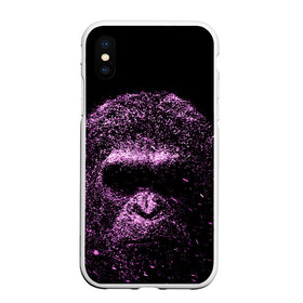 Чехол для iPhone XS Max матовый с принтом Обезьяна 3D в Петрозаводске, Силикон | Область печати: задняя сторона чехла, без боковых панелей | 3d | 3д | животное | обезьяна