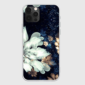Чехол для iPhone 12 Pro Max с принтом Космические цветы в Петрозаводске, Силикон |  | белый | звезды | космос | цветок | цветы