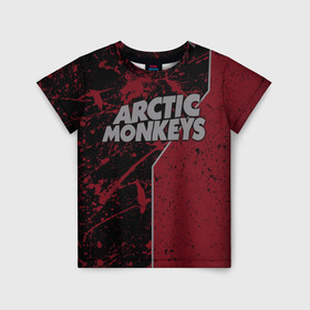 Детская футболка 3D с принтом Arctic Monkeys в Петрозаводске, 100% гипоаллергенный полиэфир | прямой крой, круглый вырез горловины, длина до линии бедер, чуть спущенное плечо, ткань немного тянется | британская | гараж | группа | инди рок | метал | ню | постпанк | психоделический | рок | хай грин | электроник