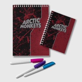 Блокнот с принтом Arctic Monkeys в Петрозаводске, 100% бумага | 48 листов, плотность листов — 60 г/м2, плотность картонной обложки — 250 г/м2. Листы скреплены удобной пружинной спиралью. Цвет линий — светло-серый
 | британская | гараж | группа | инди рок | метал | ню | постпанк | психоделический | рок | хай грин | электроник