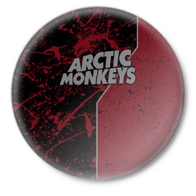 Значок с принтом Arctic Monkeys в Петрозаводске,  металл | круглая форма, металлическая застежка в виде булавки | британская | гараж | группа | инди рок | метал | ню | постпанк | психоделический | рок | хай грин | электроник
