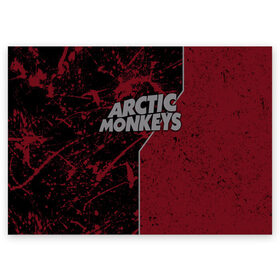 Поздравительная открытка с принтом Arctic Monkeys в Петрозаводске, 100% бумага | плотность бумаги 280 г/м2, матовая, на обратной стороне линовка и место для марки
 | британская | гараж | группа | инди рок | метал | ню | постпанк | психоделический | рок | хай грин | электроник