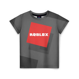 Детская футболка 3D с принтом ROBLOX в Петрозаводске, 100% гипоаллергенный полиэфир | прямой крой, круглый вырез горловины, длина до линии бедер, чуть спущенное плечо, ткань немного тянется | block | lego | logo | minecraft | online | oof | quest | roblocks | roblockx | roblox | studio | блок | блоки | голова | игра | игры | квест | лего | лицо | лого | логотип | майнкрафт | онлайн | роблокс | символ | студия