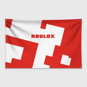 Флаг-баннер с принтом ROBLOX Red в Петрозаводске, 100% полиэстер | размер 67 х 109 см, плотность ткани — 95 г/м2; по краям флага есть четыре люверса для крепления | block | lego | logo | minecraft | online | oof | quest | roblocks | roblockx | roblox | studio | блок | блоки | голова | игра | игры | квест | лего | лицо | лого | логотип | майнкрафт | онлайн | роблокс | символ | студия