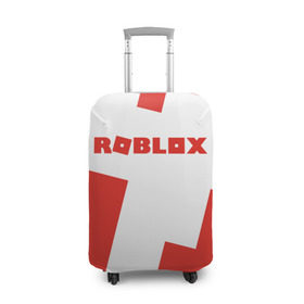 Чехол для чемодана 3D с принтом ROBLOX Red в Петрозаводске, 86% полиэфир, 14% спандекс | двустороннее нанесение принта, прорези для ручек и колес | block | lego | logo | minecraft | online | oof | quest | roblocks | roblockx | roblox | studio | блок | блоки | голова | игра | игры | квест | лего | лицо | лого | логотип | майнкрафт | онлайн | роблокс | символ | студия