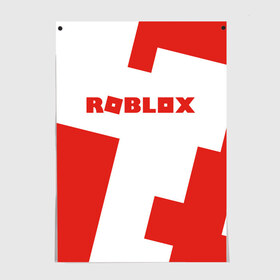 Постер с принтом ROBLOX Red в Петрозаводске, 100% бумага
 | бумага, плотность 150 мг. Матовая, но за счет высокого коэффициента гладкости имеет небольшой блеск и дает на свету блики, но в отличии от глянцевой бумаги не покрыта лаком | block | lego | logo | minecraft | online | oof | quest | roblocks | roblockx | roblox | studio | блок | блоки | голова | игра | игры | квест | лего | лицо | лого | логотип | майнкрафт | онлайн | роблокс | символ | студия