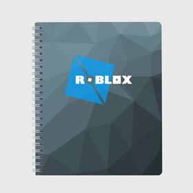 Тетрадь с принтом Roblox Studio в Петрозаводске, 100% бумага | 48 листов, плотность листов — 60 г/м2, плотность картонной обложки — 250 г/м2. Листы скреплены сбоку удобной пружинной спиралью. Уголки страниц и обложки скругленные. Цвет линий — светло-серый
 | block | lego | logo | minecraft | online | oof | quest | roblocks | roblockx | roblox | studio | блок | блоки | голова | игра | игры | квест | лего | лицо | лого | логотип | майнкрафт | онлайн | роблокс | символ | студия
