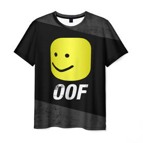 Мужская футболка 3D с принтом Roblox OOF Мем в Петрозаводске, 100% полиэфир | прямой крой, круглый вырез горловины, длина до линии бедер | lego | logo | meme | memes | minecraft | oof | quest | roblocks | roblockx | roblox | studio | блок | блоки | голова | игра | игры | квест | лего | лицо | лого | логотип | майнкрафт | мем | мемы | онлайн | роблокс | студия